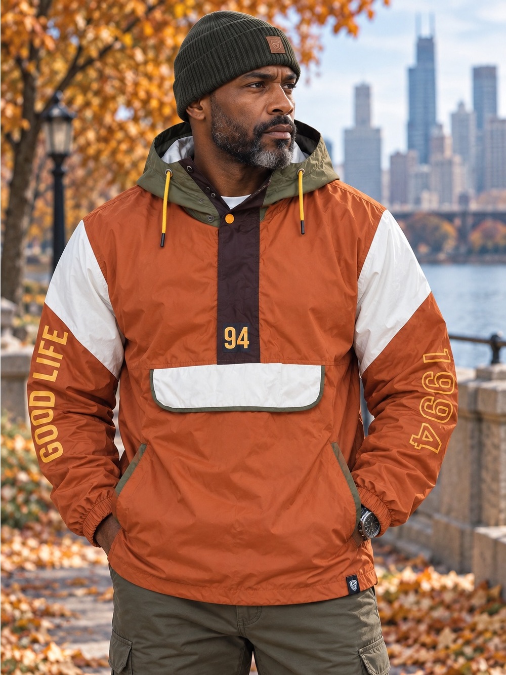 Encrypted Men’s 2XL Good Life 1994 Colorblock Anorak Jacket